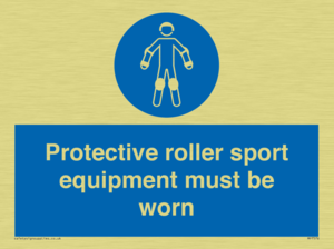 Protective roller sport equipment must be worn