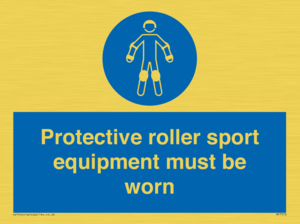 Protective roller sport equipment must be worn