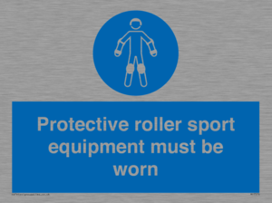 Protective roller sport equipment must be worn