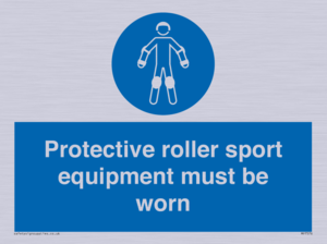 Protective roller sport equipment must be worn