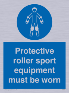 Protective roller sport equipment must be worn