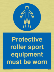 Protective roller sport equipment must be worn