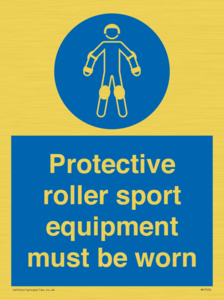 Protective roller sport equipment must be worn