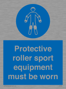Protective roller sport equipment must be worn
