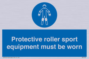 Protective roller sport equipment must be worn