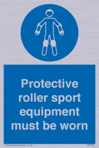 Protective roller sport equipment must be worn