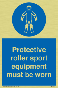 Protective roller sport equipment must be worn