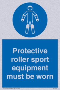 Protective roller sport equipment must be worn