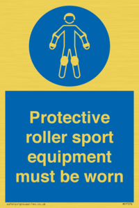 Protective roller sport equipment must be worn