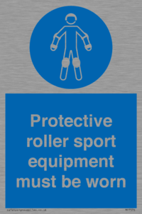 Protective roller sport equipment must be worn