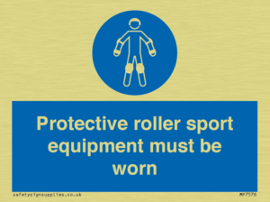 Protective roller sport equipment must be worn