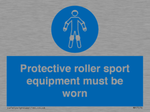 Protective roller sport equipment must be worn