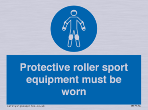 Protective roller sport equipment must be worn