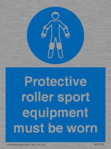 Protective roller sport equipment must be worn