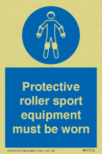 Protective roller sport equipment must be worn