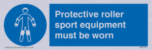 Protective roller sport equipment must be worn