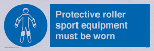 Protective roller sport equipment must be worn