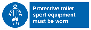 Protective roller sport equipment must be worn
