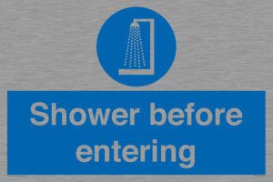 Shower before entering