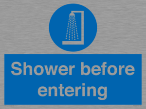 Shower before entering