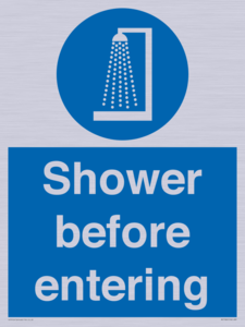 Shower before entering