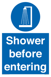 Shower before entering