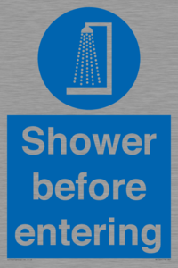 Shower before entering