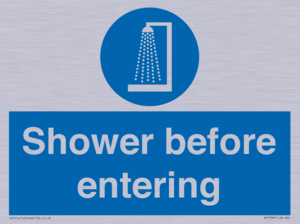 Shower before entering