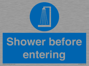 Shower before entering
