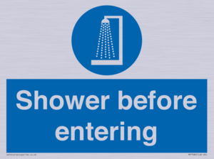 Shower before entering