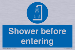 Shower before entering