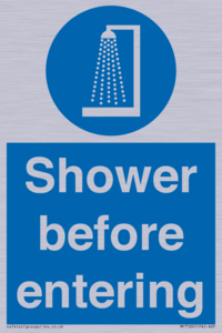 Shower before entering