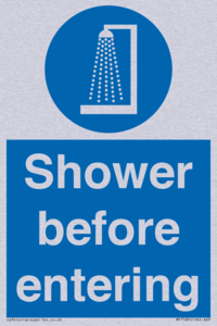 Shower before entering