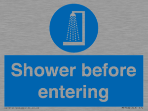 Shower before entering