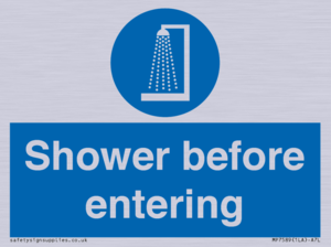 Shower before entering