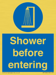 Shower before entering