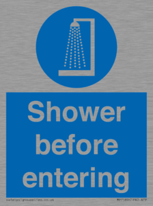 Shower before entering