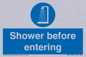 Shower before entering
