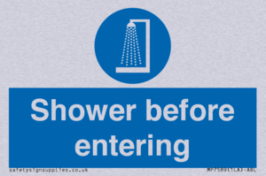 Shower before entering