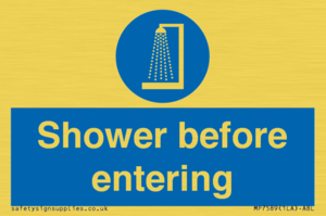 Shower before entering