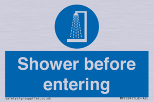 Shower before entering