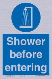 Shower before entering