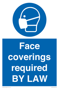 Face coverings required BY LAW