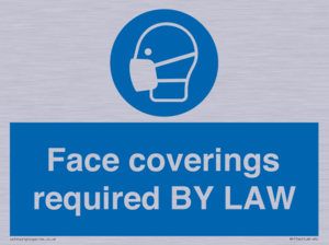 Face coverings required BY LAW
