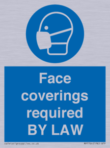 Face coverings required BY LAW