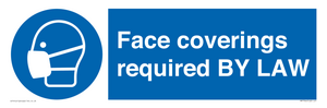 Face coverings required BY LAW