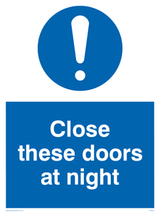 close these doors at night