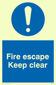 fire escape keep clear