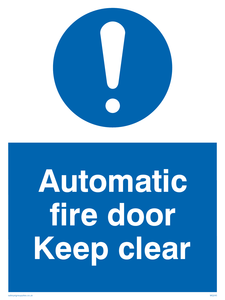 automatic fire door keep clear