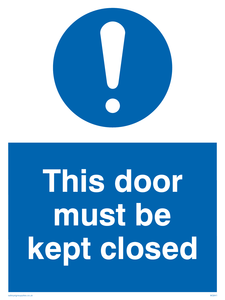 this door must be kept closed
